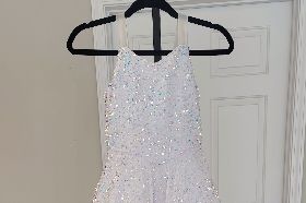 Christina Wu littles long full sequined gown size 4.